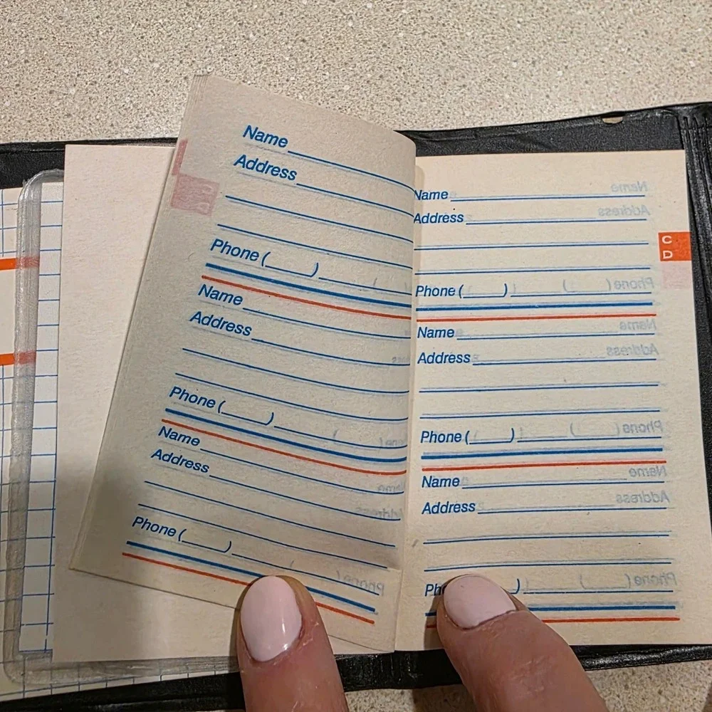 Pocket Planner Burgundy 1999 Faux Lizard Address Book, 